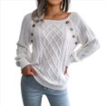 thumbnail image 1 of Suéteres Casuales de Punto con Estampado de Leopardo para Mujer, Suéteres de Larga con Cuello Redondo S, 1 of 9
