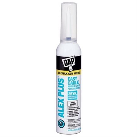Dap 33 Glazing Compound - Dap 18725 10.1 Oz White Alex Plus® White Easy Caulk