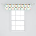 thumbnail image 2 of Abstract Window Valance Pack of 2, Big Polka Dots Colorful Circles Watercolor Paintbrush Modern Art, Rod Pocket Curtain Valances for Kitchen Bedroom, 54" X 12", Multicolor, by Ambesonne, 2 of 4