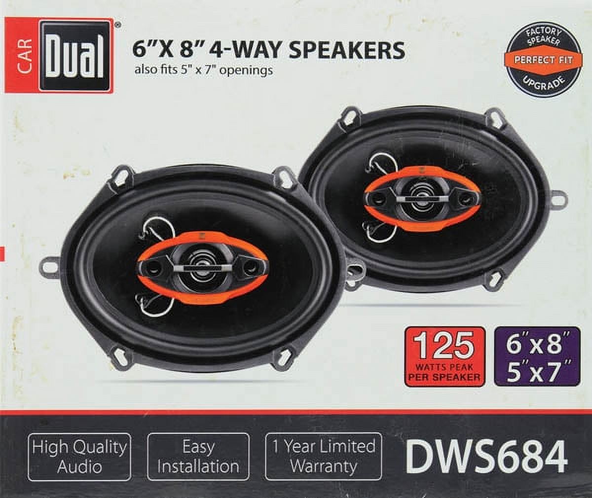 Dual DWS684 Speakers, 5 lbs., New