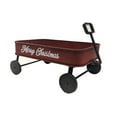 thumbnail image 2 of Metal Red Merry Christmas Mini Kids Wagon Rolling Kid Toy Cart Holiday Seasonal Home Decor, 2 of 4