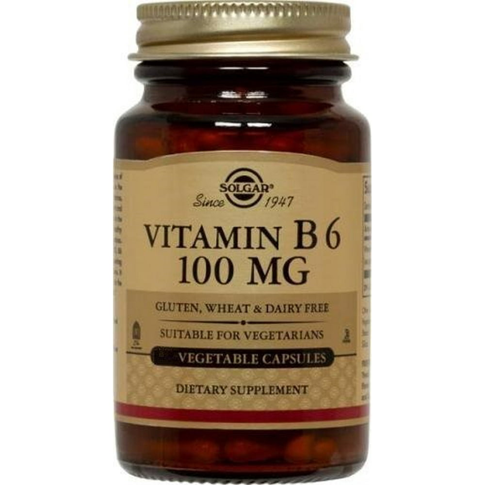 Solgar Vitamin B6 100 mg Vegetable Capsules, 250 Ct