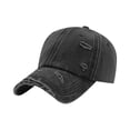 thumbnail image 2 of Unisex Vintage Hat for Men and Women Distressed Baseball Cap Dad Hats Adjustable Washed Mens Plain Caps Black One Size, 2 of 3