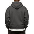 thumbnail image 4 of Full Zip Hooded Sweatshirt for Men Big Size Casual Hoodie Jacket Multi Pocket Athletic Outerwear Gray 3XL, 4 of 7