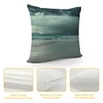 thumbnail image 4 of Chilfamy  Throw Pillow Cover Dark Beach Nautical Style Holiday Summer Outdoor Ocean Coastal Sandy Sea Theme Decor Lumbar Pillow Case Cushion for Sofa Couch Bed  White, 4 of 5
