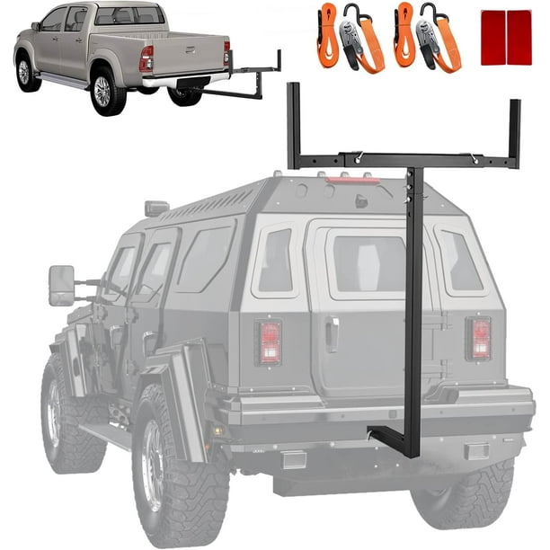 Erommy 2'' Truck Hitch Extender Rack, Pickup Truck Bed Hitch Extender for Kayak, Black