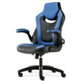thumbnail image 7 of 9-Thirteen High-Back Racing Style Chair With Flip-Up Arms, Supports Up To 225 Lbs., Black Seat/Blue Back, Black Base, 7 of 7