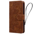 thumbnail image 2 of Feishell Flip Wallet Case for iPhone 16 with Wrist Strap,Shockproof Embossed Pattern PU Leather Magnetic Clasp Folio Protective Phone Cover with Kickstand & Card Slots,Brown, 2 of 9