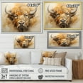 thumbnail image 4 of Designart "Simplistic Bison Head" Animals Bison Picture Framed Wall Art Living Room, 4 of 5