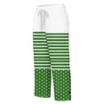 thumbnail image 5 of Zysthvn Casual Women Capri Straight Leg Cropped Polka Dot Striped Summer Pants for Women Loose with Pockets Button Drawstring, 5 of 5