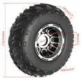 thumbnail image 2 of Set of Two 16x8-7 Go Kart Wheels, 16x8-7 Go Kart Tires with Wheels Aluminum Rims 3 Bolts with Steering Spindles Wheel Hubs for Go Kart ATV UTV Quad Buggy 4 Wheelers 70 90 110cc 125cc (TK035), 2 of 8