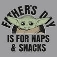 thumbnail image 2 of Boy's Star Wars: The Mandalorian Grogu Father's Day is for Naps & Snacks  Pull Over Hoodie Athletic Heather X Large, 2 of 4