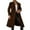Brown, variant on CILENON Long Jackets for Women Trendy Women's Faux Wool Coat Blouse Thin Coat Trench Long Jacket Ladies Slim Long Belt Elegant Overcoat Outwear (Black,M)