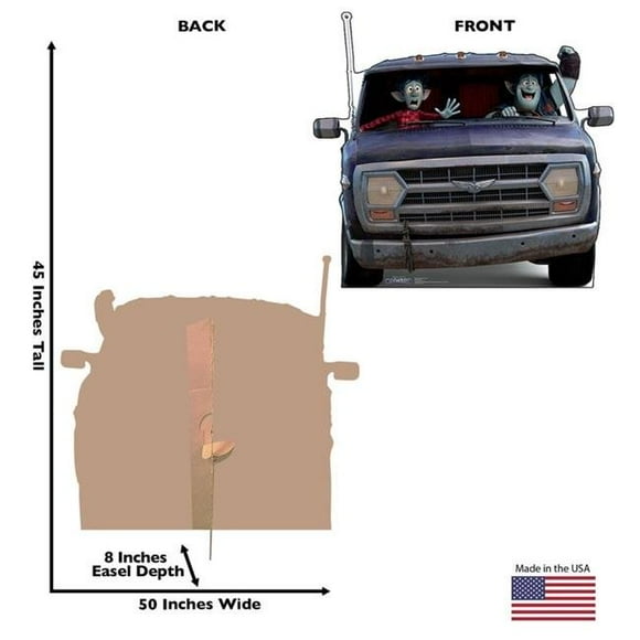 Advanced Graphics 3129 45 x 50 in. Lan & Barley in Van Onward Disney & Pixar Cardboard Cutout