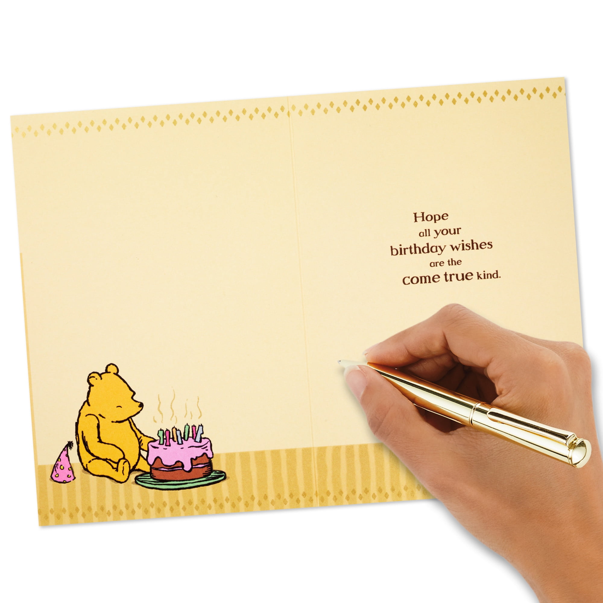 Hallmark Disney Winnie the Pooh Birthday Card (Hope Your Wishes Come True)