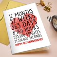 thumbnail image 1 of Feltree Wedding Anniversary Card 365 Day Commemorative Card Gold Envelope, 1 of 7