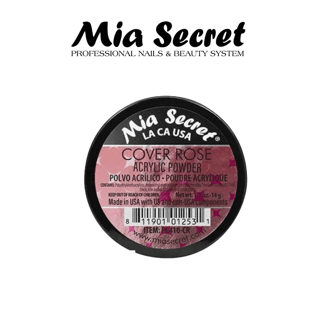 Mia Secret - Liquid Monomer 1oz & Cover Rose Acrylic Powder  0.5 oz + Dappen Dish + Academic Duo Nail Brush #8 OR- Combo
