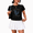Black, variant on Women's Funny Dumpster Graphic Crewneck Crop Top Short Sleeve Animal Print T-Shirt Summer Fitted Casual Tee