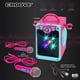 thumbnail image 4 of Máquina de karaoke para niños para niñas - Sistema de altavoces de karaoke portátil rosa con 2 micrófonos regalo para niñas - Bluetooth/AUX/USB, karaoke y micrófono Los mejores regalos de cumpleaños p, 4 of 5