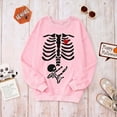 thumbnail image 4 of Women Halloween Sweatshirt X-Ray Skeleton Maternity Sweatshirt Funny Pregnancy Announcement Crewneck Pullover Tops, 4 of 10