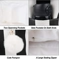 thumbnail image 4 of Extra Large Beach Bags Totes Women Waterproof Sandproof Big Tote Bag Zipper Inner Pockets Rope Handle Canvas with Zip Closure Swim Pool Gym Picnic Travel Weekend Accessorie Striped Black Handbag Gifts, 4 of 6