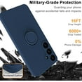 thumbnail image 3 of Samsung Galaxy S24 Case with Ring Holder [360° Rotating Magnetic Ring Kickstand] Soft Silicone Shockproof Protective Cover for Samsung Galaxy S24 Phone Case with Ring Stand Blue, 3 of 14