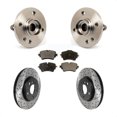 thumbnail image 1 of Transit Auto Front Hub Bearing Assembly Coated Drilled Slotted Disc Brake Rotors and Semi-Metallic Pads Kit for Car 2015 Mini Cooper 1.6L with 294mm Diameter Rotor 5 Lug Wheels KBB-115792, 1 of 11