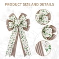 thumbnail image 6 of DefiDgd Buffalo Plaid Wired Edge Ribbon Bow,Wavy Pattern Burlap Fabric Craft Bow for Spring Holiday Party Tree Gift Wrapping Wreath Arrangement Decoration(White), 6 of 6