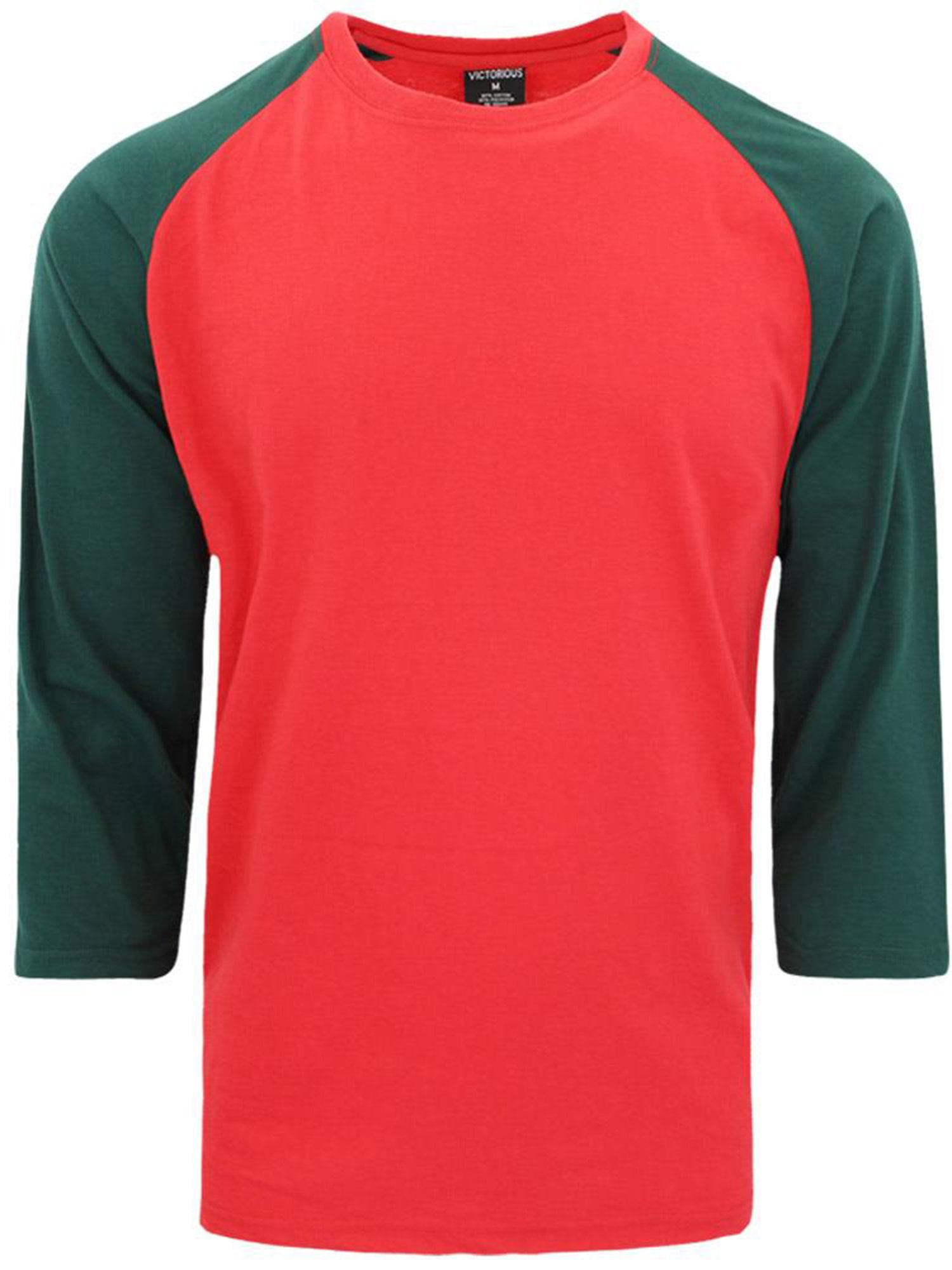 red shirt with green sleeves
