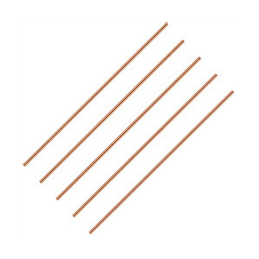 Pure Copper Round Rod 11.8 Inch Length Bare Metal Solid Lathe Bar Stock (5 Pcs, 3 mm Dia)
