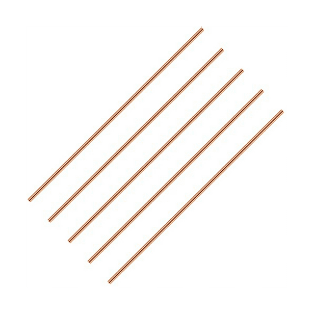 Pure Copper Round Rod 11.8 Inch Length Bare Copper Metal Rod Solid Copper Rod Lathe Bar Stock (5 Pcs, 3 mm Dia)