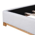 thumbnail image 4 of Christopher Knight Home Modern Queen Size Bed Frame with Curved Headboard and Boucle Upholstered, White, 4 of 12
