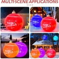 thumbnail image 3 of Light Up PVC Inflatable Christmas Ball, 24 Inch Christmas Inflatables Blow Up Yard Decorations, Rechargeable LED Light & Remote for Indoor Outdoor Yard Garden Christmas Decorations, 3 of 7