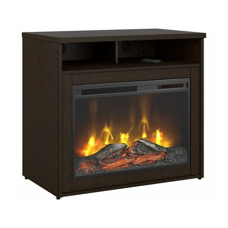 

Bush Business Furniture Series C Floor Standing Electric Indoor Fireplace with Shelf 32 W Mocha