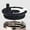 Black, variant on Glass&Bottle Replacement Lid for 40oz Cups Leak Proof Reusable Straw Cap Double Drinking Spout Suction Nozzle Threaded Cap Ideal for Home and Car Use