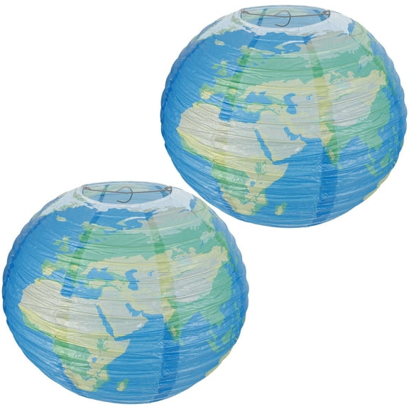 unbranded 2Pcs Hanging Paper Lantern Solar Lights Multi Colored for Home Decoration Travel Souvenir