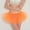 Orange, variant on MRULIC skirts for women Womens High Quality Pleated Gauze Short Skirt Adult Tutu Dancing Skirt Black One size