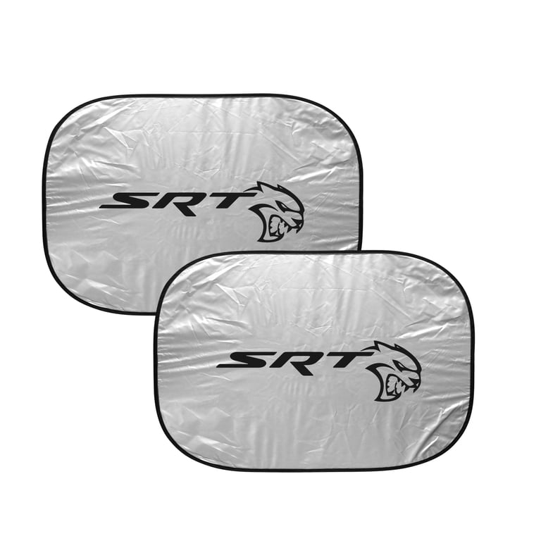 Universal Fit Windshield Sun Shade - SRT-8 Logo, 55.5x27.5 Inches, 7-Layer Reflective, Fits Dodge Jeep RAM