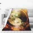 thumbnail image 4 of Cauagu Yin Yang 1 Pattern Flannel Bed Blankets,Fleece Blanket Comfortable Air Conditioning Blanket for Sofa Bed Travel Couch & Living Room -60"x50", 4 of 8