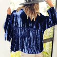 thumbnail image 7 of Women's Disco Sequins Fringe Jacket Fashionable Casual Country Western Style Outerwear Trendy Party Wear, 7 of 7