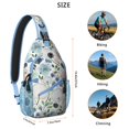 thumbnail image 4 of Floral and Leopard Print Sling Backpack, Retro Artistic Crossbody Travel Bag, Lightweight Shoulder Pack with Tropical Bloom Pattern, 4 of 6