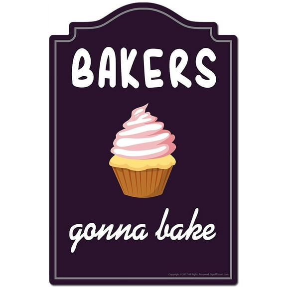 Bakers Gonna Bake 3 pack of Vinyl Decal Stickers |  Indoor/Outdoor | Funny decoration for Laptop, Car, Garage , Bedroom, Offices | SignMission