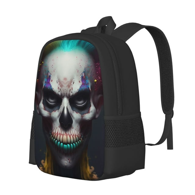 Easygdp Modern Abstract Colorful Skull C Mochila de Gran Capacidad Minimalista Ideal para Escuela, Viajes y Uso Diario