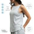 thumbnail image 4 of Hello Mello CuddleBlend Lounge Tank Top Relaxed Fit Pajama Top, Gray Medium (Women's), 4 of 9