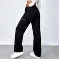 thumbnail image 4 of Tqcoqu Hiking Cargo Pants for Women Lightweight Outdoor Cargo Pants Casual Trousers with Side Zipper Pockets,Black,Women's S-XXL, 4 of 8