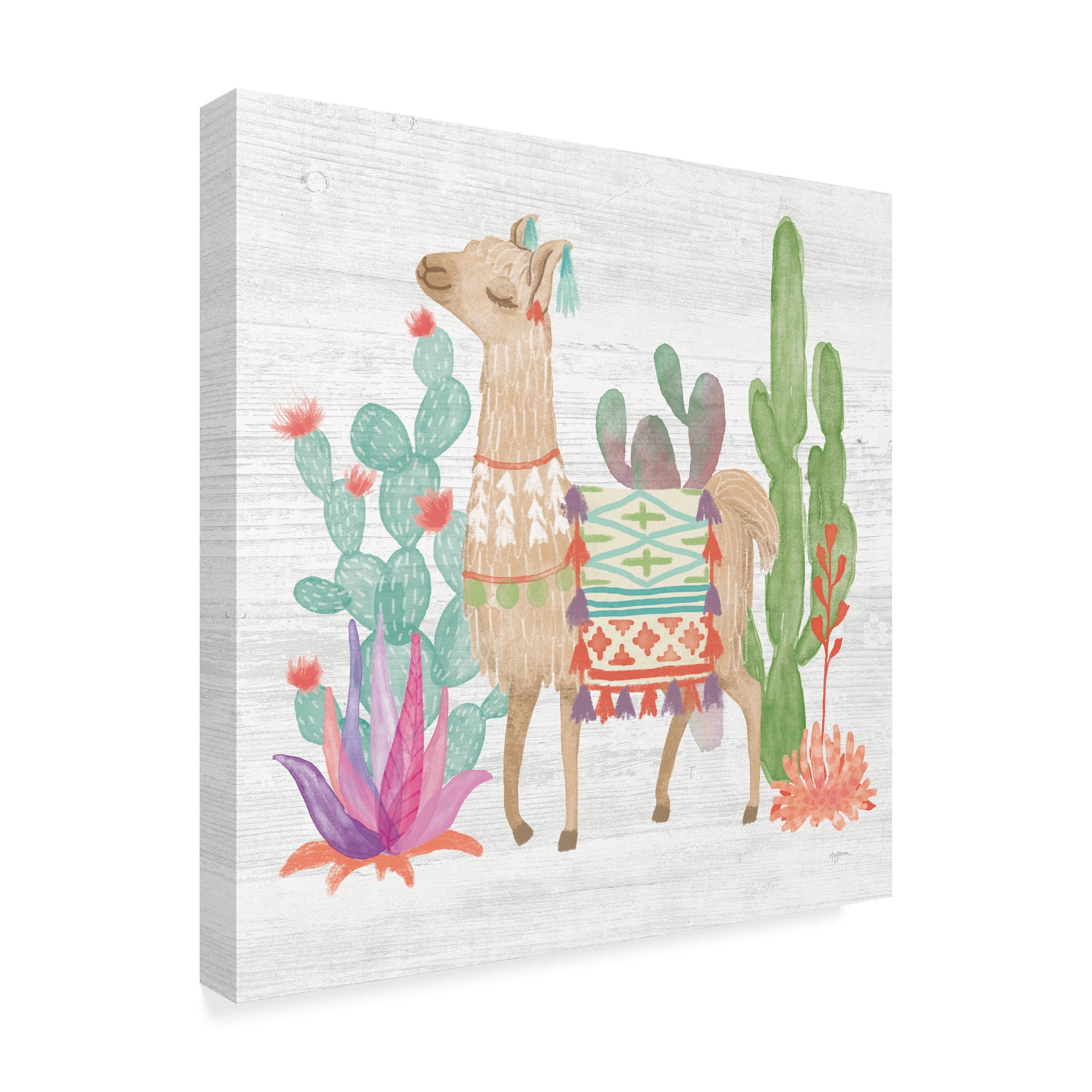 Trademark Fine Art 'Lovely Llamas IV' Canvas Art by Mary Urban