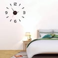 thumbnail image 2 of Home Decor Clock 3D Mirror Wall Clock 3D Decorative Clock Acrylic Material Customizable Dimensions Home Office Convenient Usage, 2 of 10