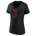 thumbnail image 2 of Women's Black Boston Red Sox Rough Diamond V-Neck T-Shirt, 2 of 3