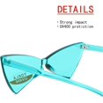 thumbnail image 2 of LAICAIW Lunettes de Soleil Sans Monture Triangle une Pièce Colorées Transparentes pour Femmes et Menu2026, 2 of 7