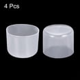 thumbnail image 2 of Uxcell 4pcs Rubber End Caps 50mm ID Vinyl Round Tube Bolt Cap Cover Screw Thread Protectors Clear, 2 of 4